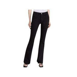 Frame Le High Flare Womens 31 Jeans Black Cotton Blend